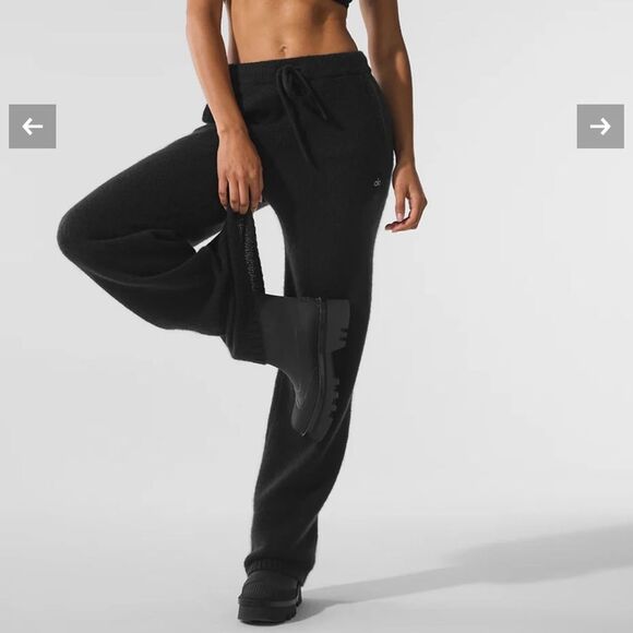 ALO New Class Cashmere Sweatpant Black Size Small - Picture 9 of 9